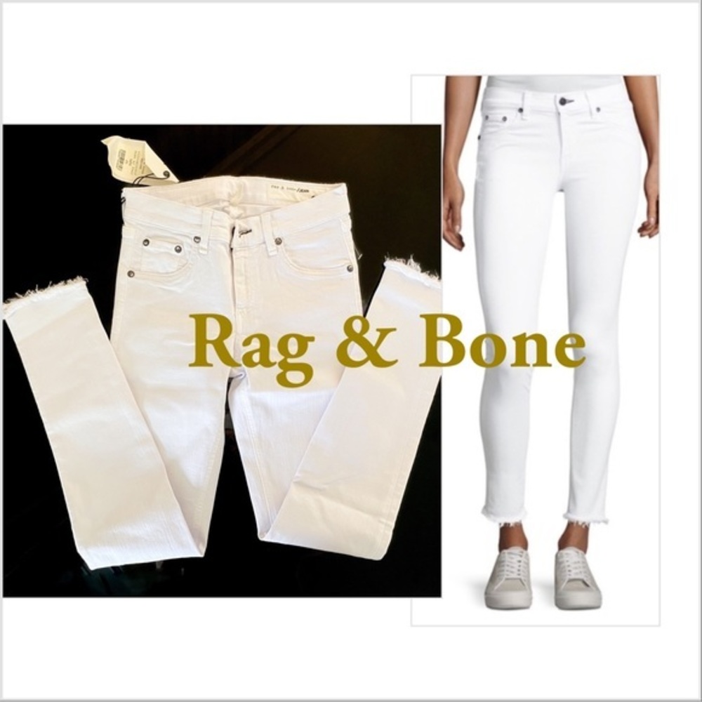 NEW rag & bone Capri blanc jean with fray
26